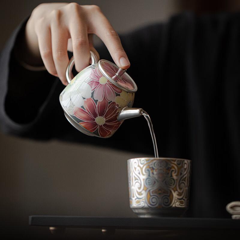 Cha Xun Silver-Plated Dragon Teapot