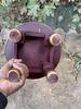 Hand Painted Wooden Chowki Bajot | Round Elephant Design Stool Table