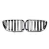 Gloss Black M Color Dual Slat Front Hood Kidney Grilles Grill Compatible For BMW F22 F23 M2 2014-2018 For BMW 225i 218i 220i