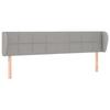 VidaXL Headboard with Ears Light Grey 183x23x78-88 Cm Fabric3117158