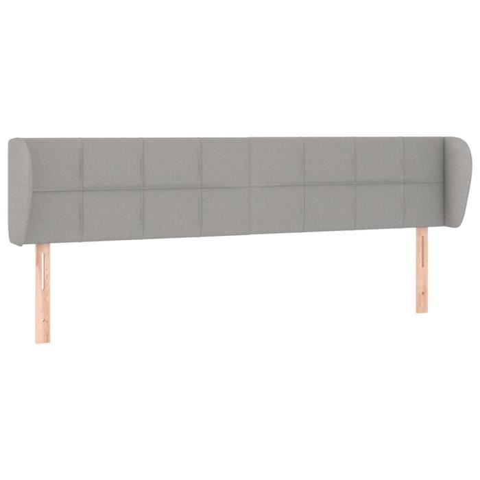 VidaXL Headboard with Ears Light Grey 183x23x78-88 Cm Fabric3117158