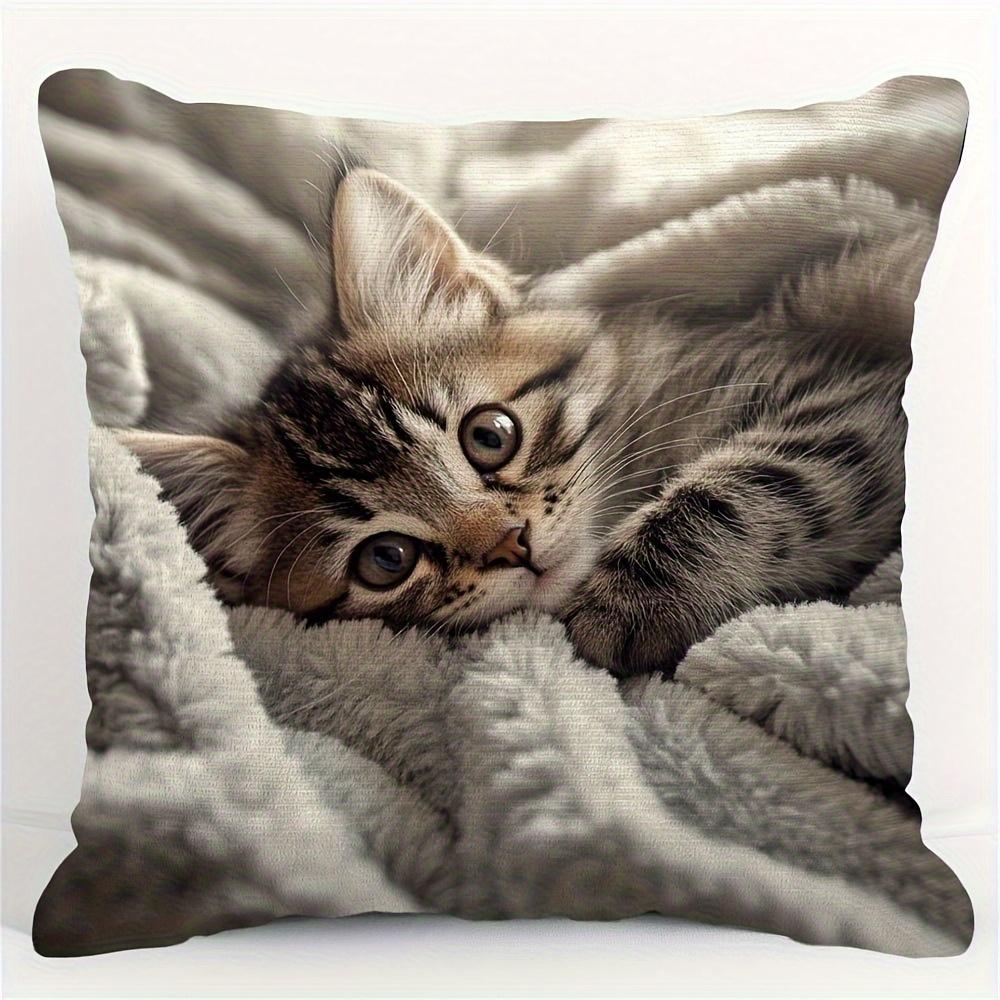 

Adorable PetPrinted Pillowcases Dogs Cats a Mouse for Cozy Home Decor Sofa seat mattress coverhome decoration 45cmx45cm