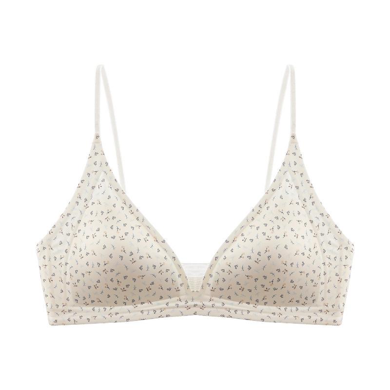 Women Invisible Seamless French Deep V Triangle Wireless Thin Strap Push Up Bra For Small Breast