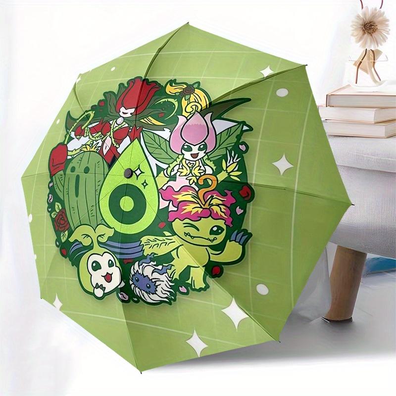 1pc Fantasy Garden Friends Umbrella with Plastic Handle,Suitable for All Seasons Home Travel Outdoor UmbrellaM1133