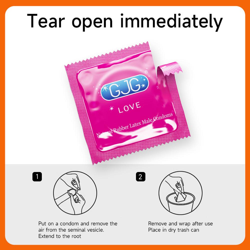 Prezervativ ultra-subțire Lubrifiere Prezervativul din latex natural 52mm fir de bump cu aromă de ananas Produs sexual pentru sex în siguranță pentru bărbați