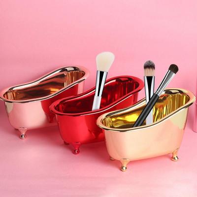 Scatola Organizer Portatile Piccola Decorazione in Miniatura Scatola Vasca da Bagno Anti-deforma Porta Trucco Antiscivolo per Bagno