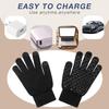 Electric Heated Gloves USB Winter Warm Gloves Knitted Touchscreen Mittens for Outdoor Cycling Skiing