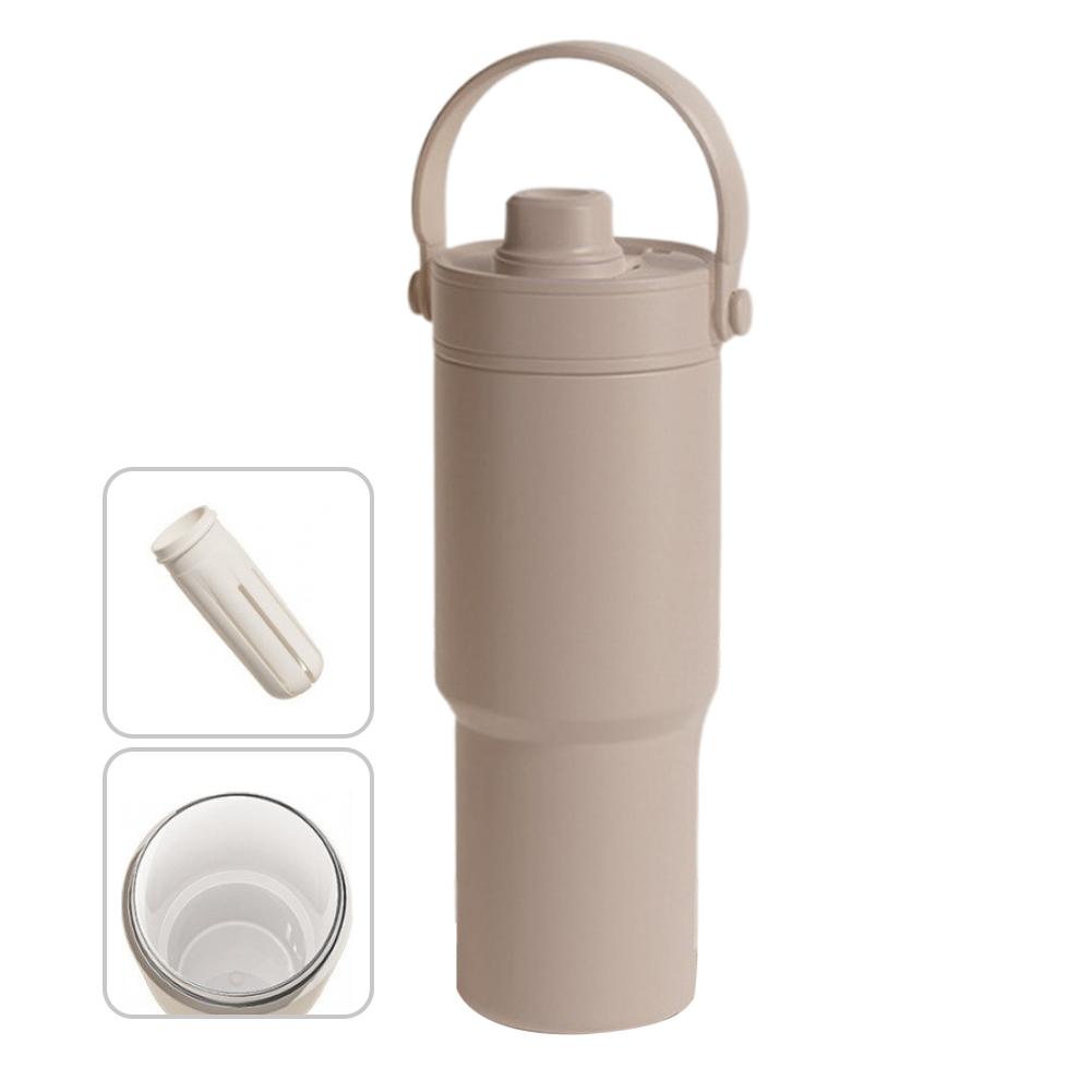 

Большая кружка-термос с керамической внутренней колбой, портативная чашка для переноски, для воды, для автомобиля, для кофе на ходу D9Z7 G-1pcs