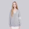 TB Knitted Cardigan Unisex New Solid Color V-neck Coat Loose OS Knitted Cardigan Simple Autumn/Winter Style
