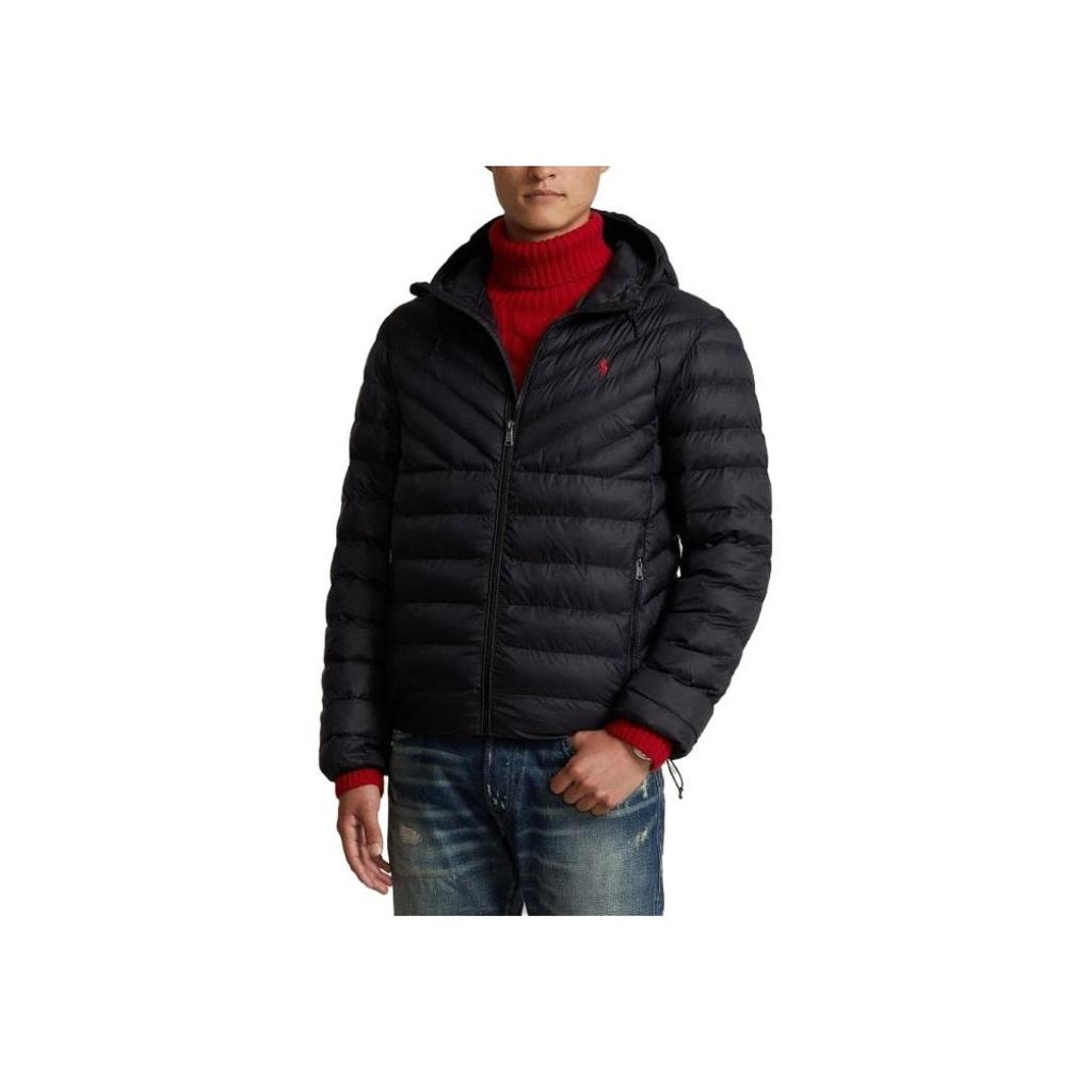 Polo Ralph Lauren Solid Color Hooded Jacket Men Jackets Black 710920283-002