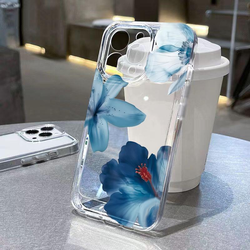 

Прозрачный чехол для телефона с принтом «Цветы персика и жемчуг» для Xiaomi Redmi Note 14 13 12S 12 11 Pro Plus10 14C 13C 4G 5G Мягкая прозрачная крышка Redmi Note 14 Pro 5G (Global)