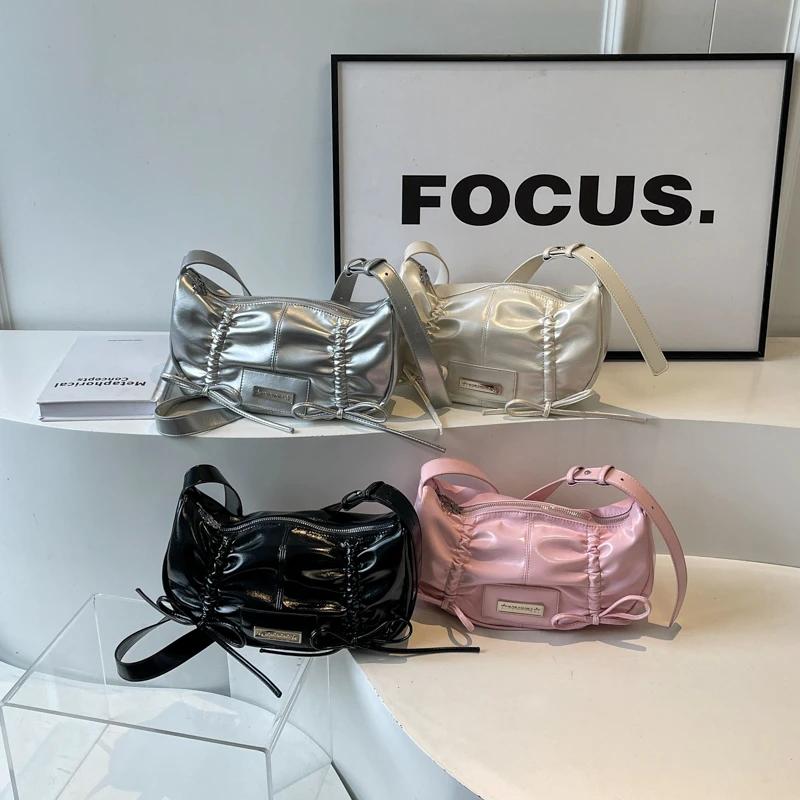 Solid shoulder bag for women's sewing soft interior compartment zippered pocket bags fashionable new