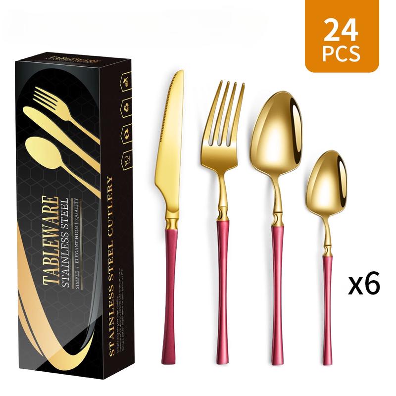 Lan Tuan 24-Piece Stainless Steel Cutlery Set