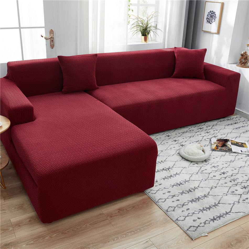 Thick High-Grade Stretch Sofa Cover Full-Cover Solid Color Fabric Sofa Cover Towel Full Cover Non-Slip Sofa Cover