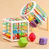 Shape Baby Sorting Toys Colorful Sensory Cube With Elastic Bands Toy Educational