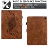 For Amazon Fire 7 (2022) Case Mandala Imprinted Leather Tablet Cover with Card Slots