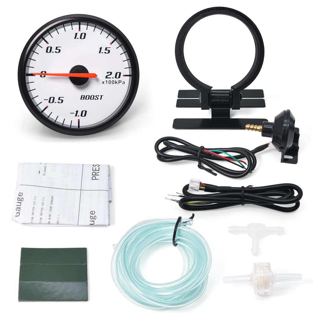 60MM Car Water Temperature Gauge 20-130 Celsius With Water Temp Sensor 10mm Tachometer Boost Voltmeter Vacuum Oil Press Gauge