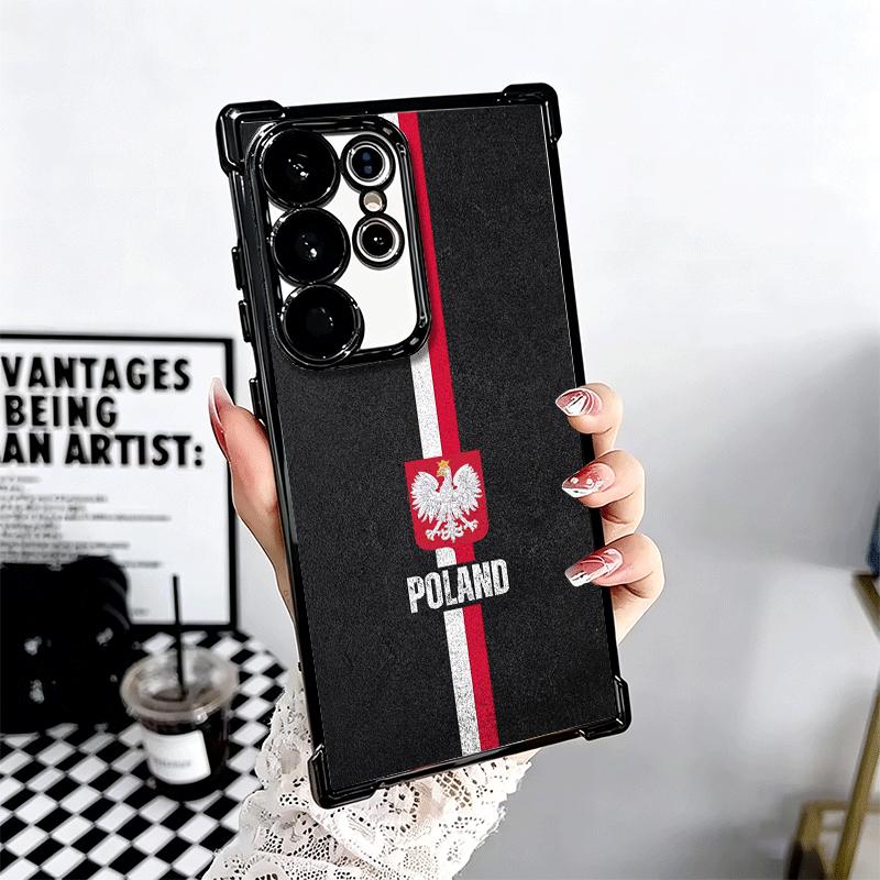 Poland Flag White Red Soft Phone Case For Samsung Galaxy S26 Ultra S25 Edge S24 FE S23 Plus S22 S21 + S20 Plating Anti-Fall Fund