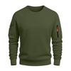 Men'S Fleece Round Neck Pullover With Fleece Solid Color Hoodie And Fleece Fleece Fleece Jacket