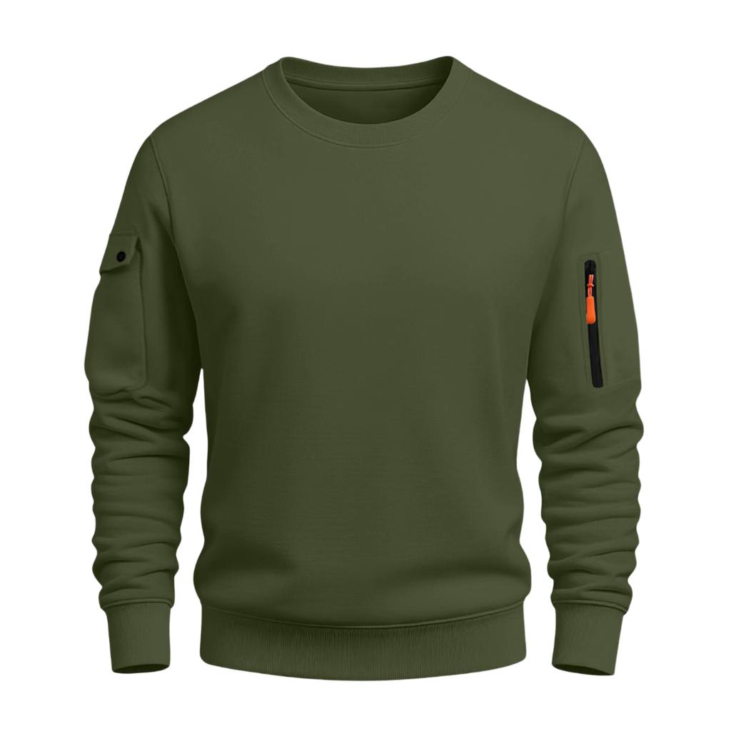 Men'S Fleece Round Neck Pullover With Fleece Solid Color Hoodie And Fleece Fleece Fleece Jacket