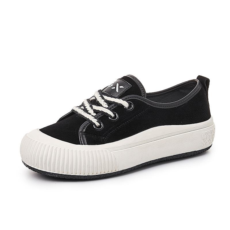 Anti-velvet Cowhide Little White Shoes Women's 2025 Spring and Summer New Casual Flat Shoes Versatile Shoes Children's Platform Leather Women's Shoes