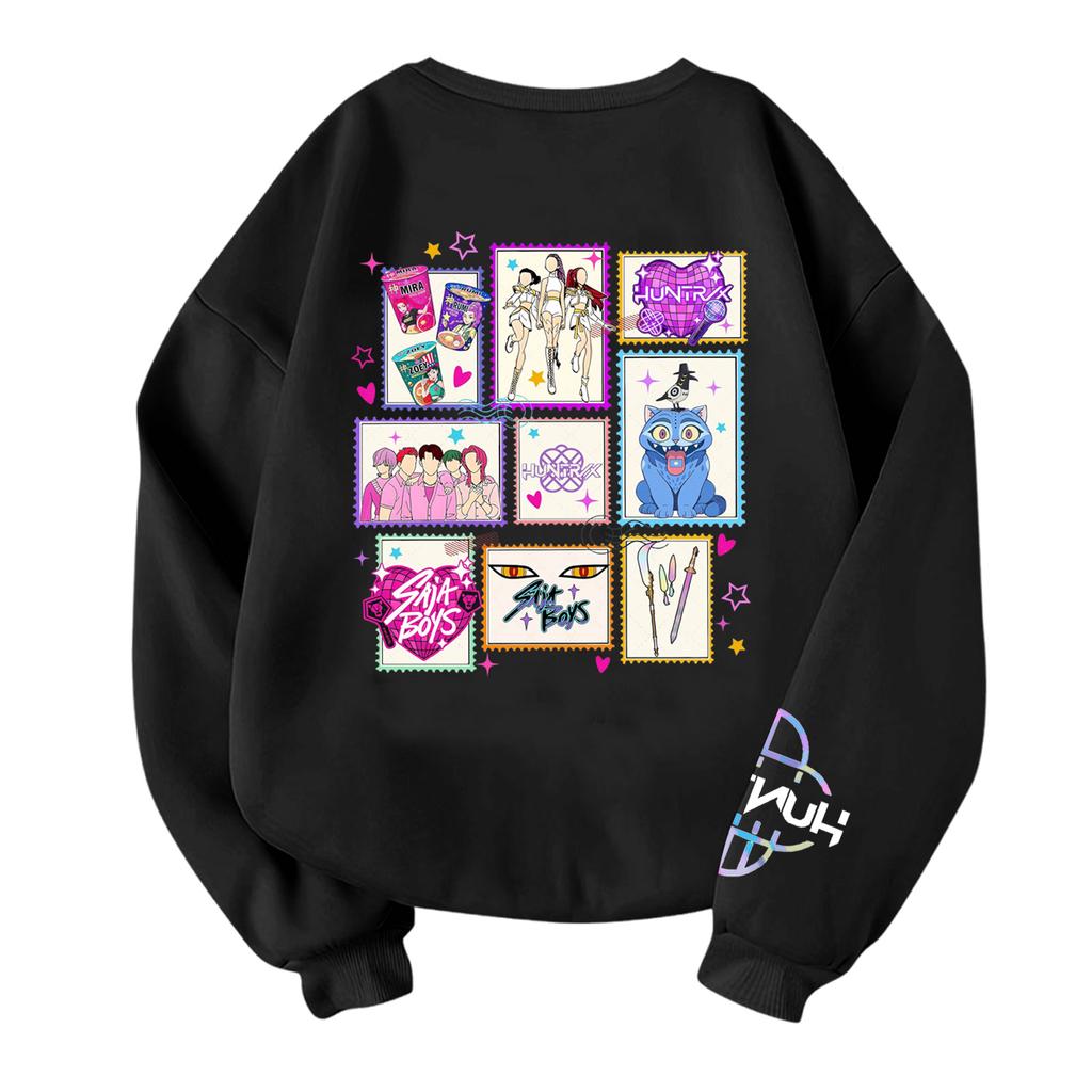 Children's Fashionable Lightweight Long-sleeved Round Neck Pullover With Pockets Printed Pullover