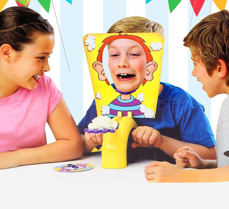 Dual-Person Cream Pie Smash & Whisk Game - Large Foam Slap Desktop Prank