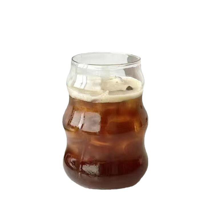 Chubby High Borosilicate Glass Cloud Cup - Simple, Thick, Single Layer for Juice & Beverages