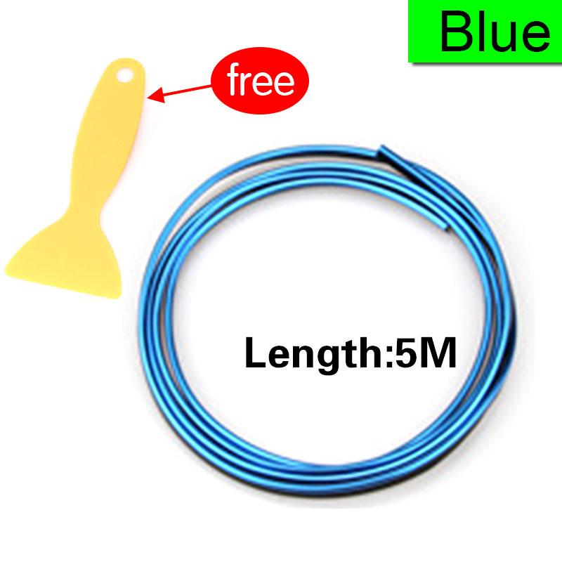 5M Car Moulding Decoration Flexible Strips Interior Auto Car Cover Trim Dashboard Door Edgein Car-styling Universal