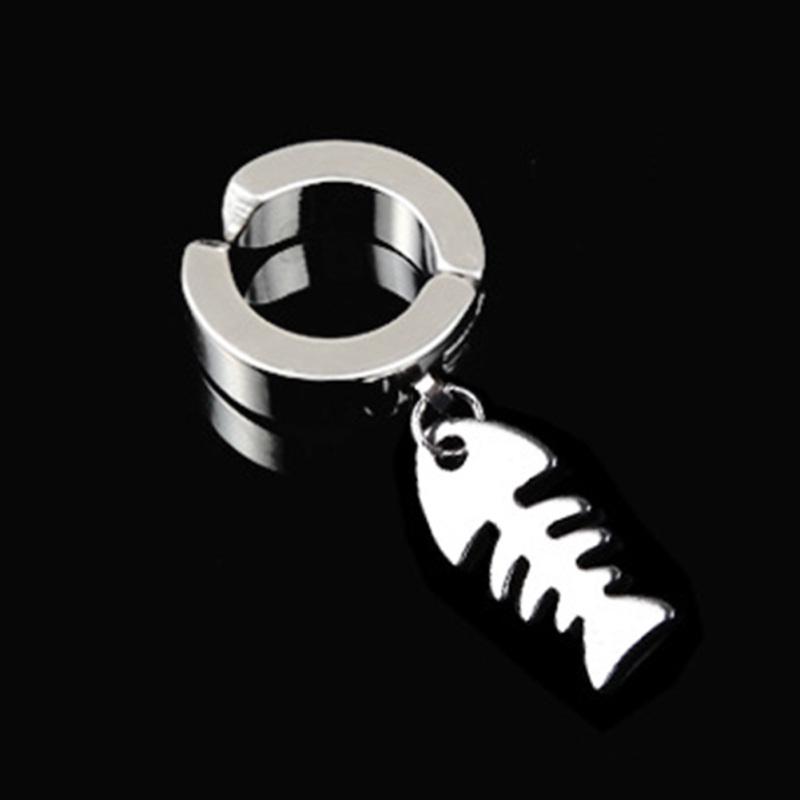 Cheap Fashion Rock Style Hypoallergenic Cross Shaped Titanium Steel Ear