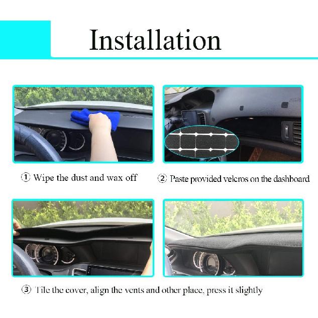 Yiz Dash Cover Mat  Fit For Nissan Altima 2002-2004 Dashboard Pad Cap Carpet (Black) J194