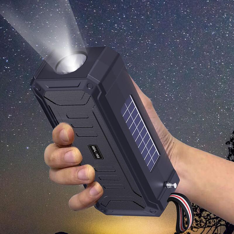 Solar Bluetooth Speaker Flashlight FM Radio TF USB MP3 Music Player Rechargeable