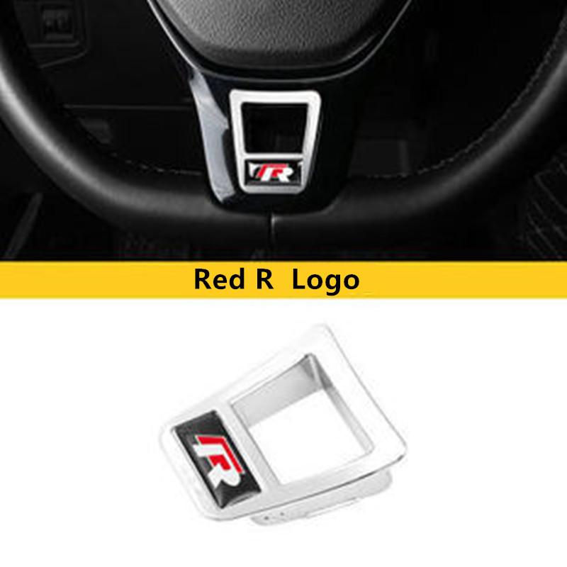 

2026 Hot For Volkswagen VW Car Steering Wheel Decorative Sequins R line Rline Badge Cover Stickers For VW Tiguan Jetta Bora Golf