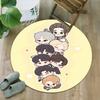 1pc Kpop Team4 Print Round Carpet Chair Round Carpet Suitable for Bedroom Living Room Home Decorative Carpet
