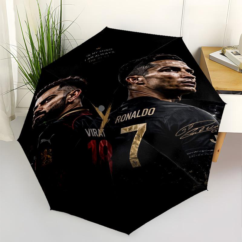 Cr7 Celebration Moment Compact Travel Automatic Umbrella Compact 8-Rib Design Lightweight Travel Essential Stylish Accessory Spiritual Gift