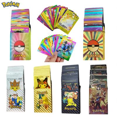 55Pcs Gold Foil Assorted Cards Pokemon Cards Collection H36