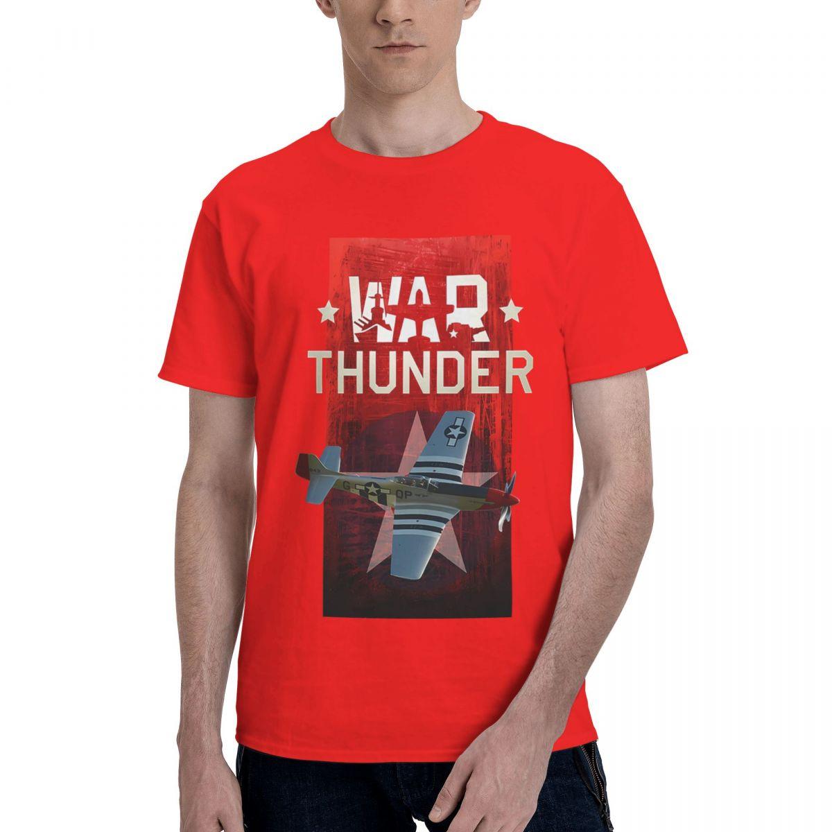 

War Thunder Game Airplane 100 Cotton Casual Breathable Confortable Shirt Short Sleeve TShirt Men TShirt S