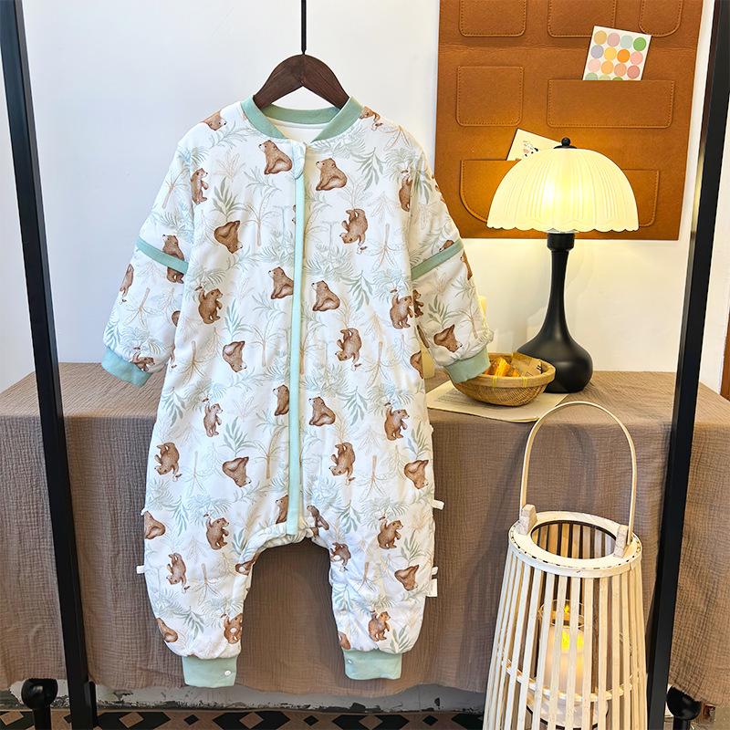 

Children s Winter Sleeping Bag with Constant Temperature - Leg-Divided, Anti-Kick, Four-Season Infant Pajamas. M Height 70-90cm 1-2 years