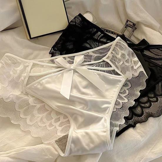 Women's Sexy Lace Hipster Underwear Soft Floral Lace Low Rise Panties Seamless Sheer Mesh Ladies Briefs