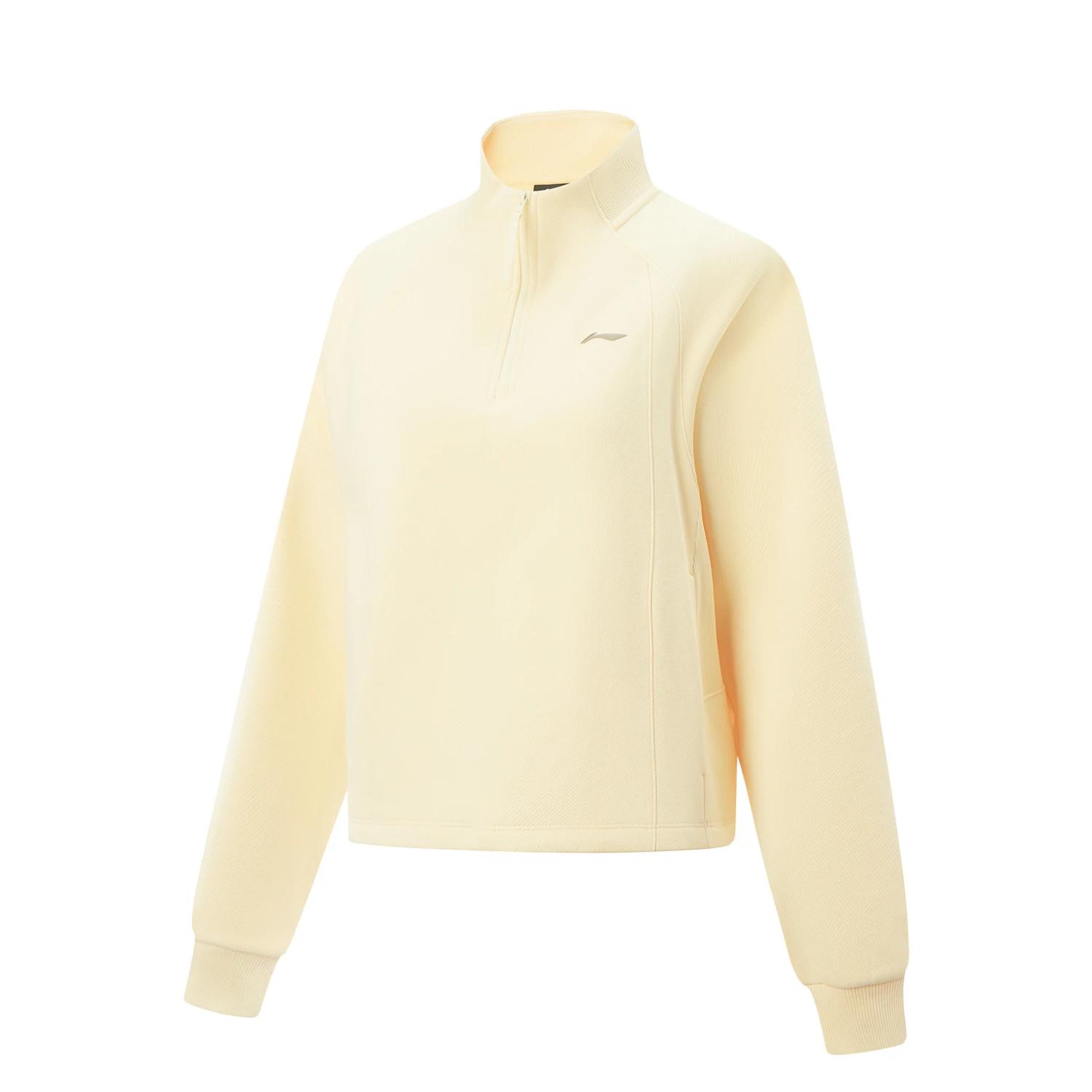 

Li Ning Серия Фитнес Пуловер с воротником-стойкой Свободная толстовка Женская толстовка AWDV946-1 S