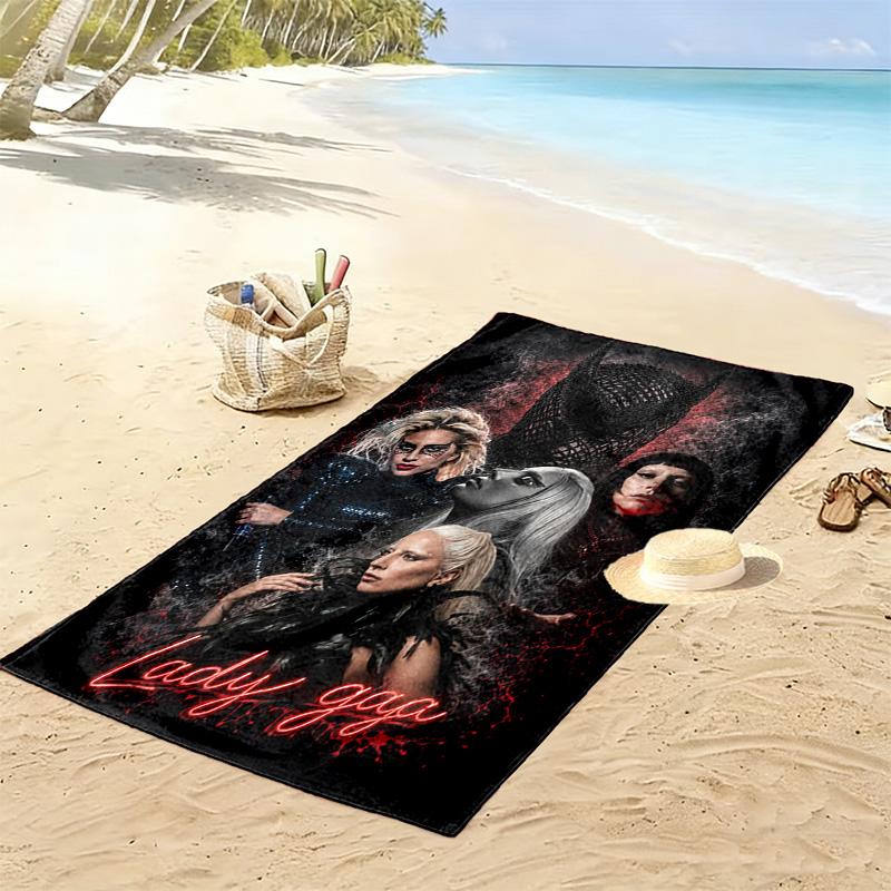 Gaga Print Strandtuch, Großes Weiches Schnelltrocknendes Handtuch für Strand Camping Schwimmen