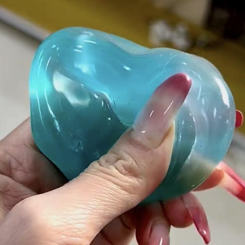 1Pcs Anti Stress Sensory Fidgets Squishy Toys Soft Simulated Transparent Blue Maltose Slow-Rebound Decompression Toy