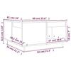 814530 vidaXL Table basse Blanc 60x61x32,5 cm Bois massif de pin