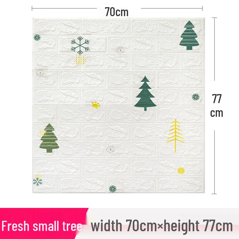 3D Foam Self-Adhesive Wall Stickers: Waterproof, Anti-Collision, Soft Pack Wallpaper for Bedroom Decoration