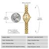 Hodinky BERNY Dámské zlaté hodinky Vintage měděné zrcadlové tvary 3ATM Vodotěsné celozrnné módní dámské hodinky luxusní dárek k narozeninám