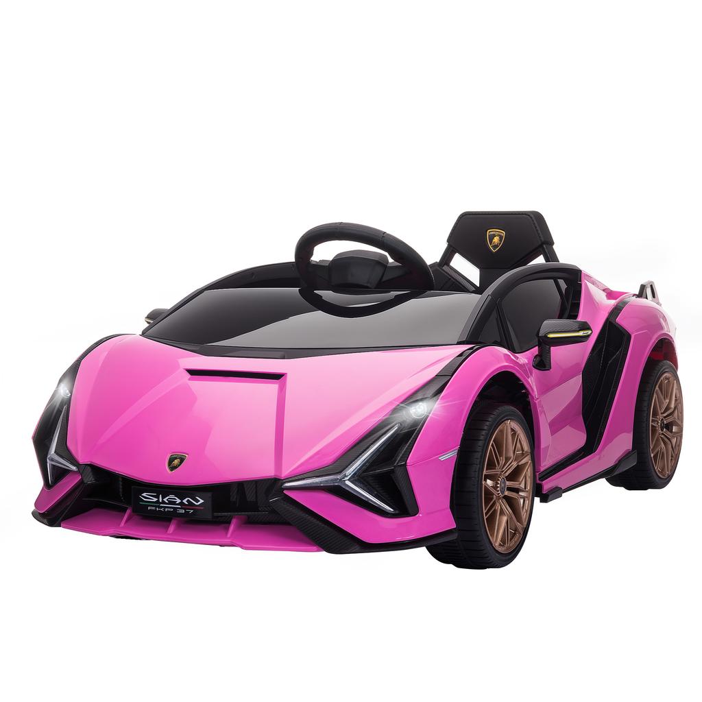 Auto Elettrica per Bambini, Lamborghini, 3-5 km/h, Telecomando, per 3-5 Anni, Rosa