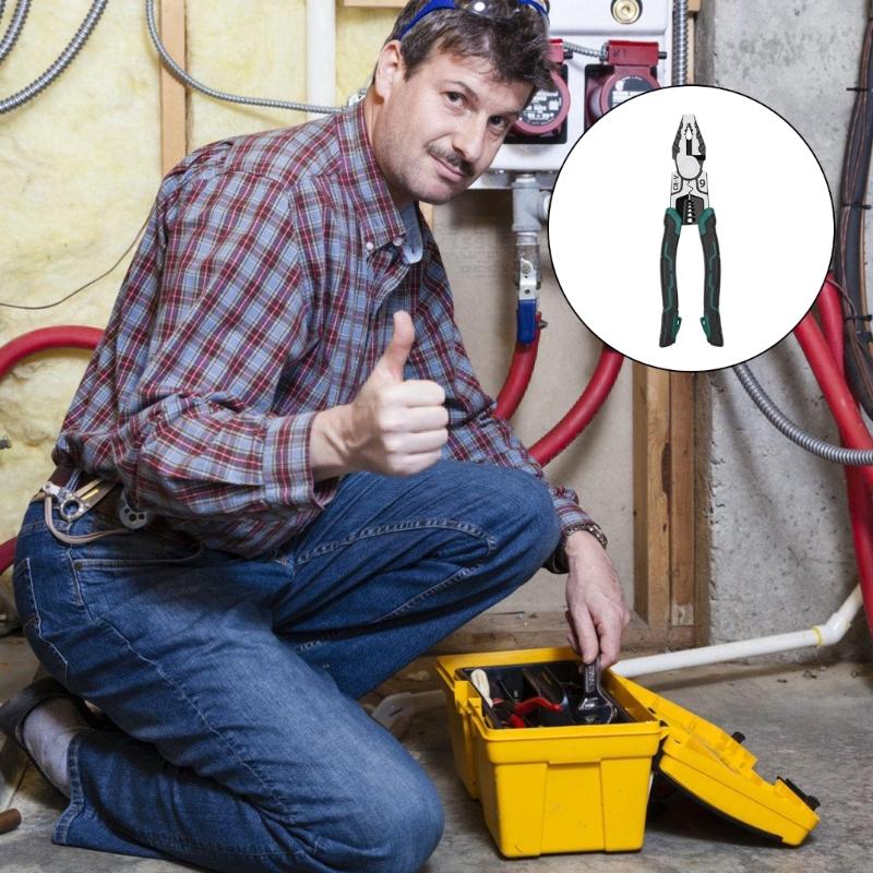 Multipurpose 9" Locking Pliers Wire Stripper for Stripping,Cut Iron Wire, Pull Wire High Strength Electrician Decoration