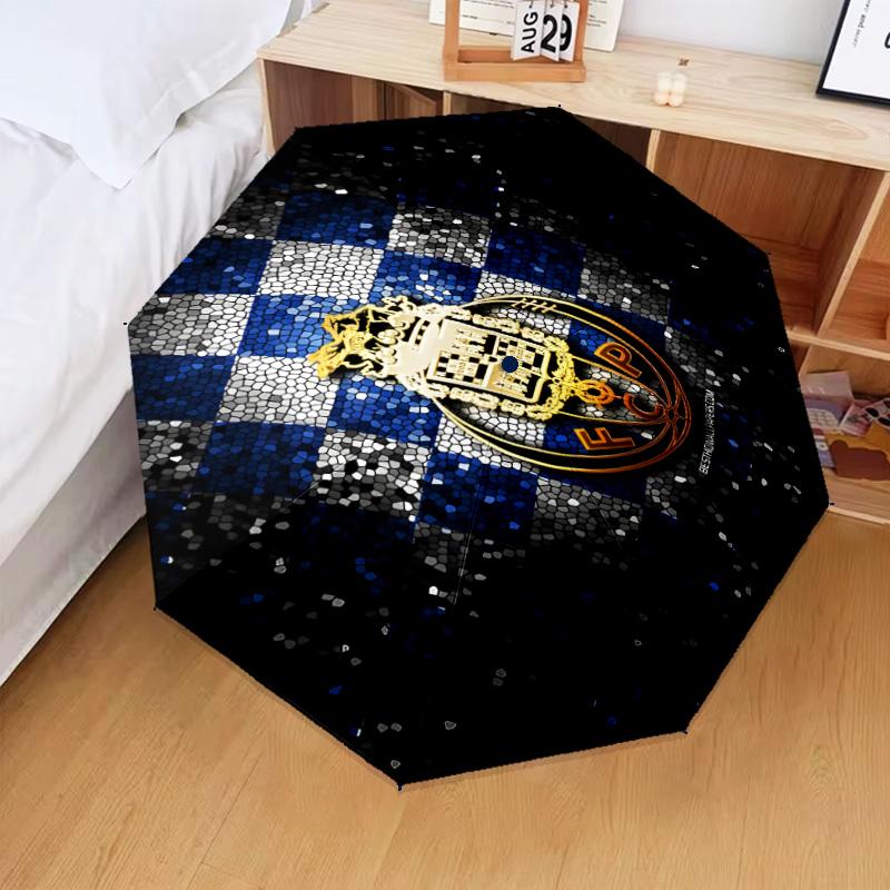 1PC Fc Esporte Printed Umbrella Folding umbrella, automatic umbrella 8-Frame for Travel, camping Fan gifts Christmas Gifts