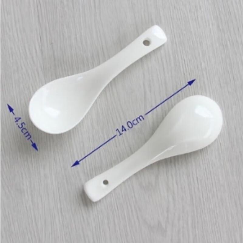 Portable Porcelain White Spoons