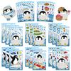 8 Cartoon Penguin Series Face Swap Stickers Make A Face Waterproof Hand Account Stickers DIY Decorative Stickers